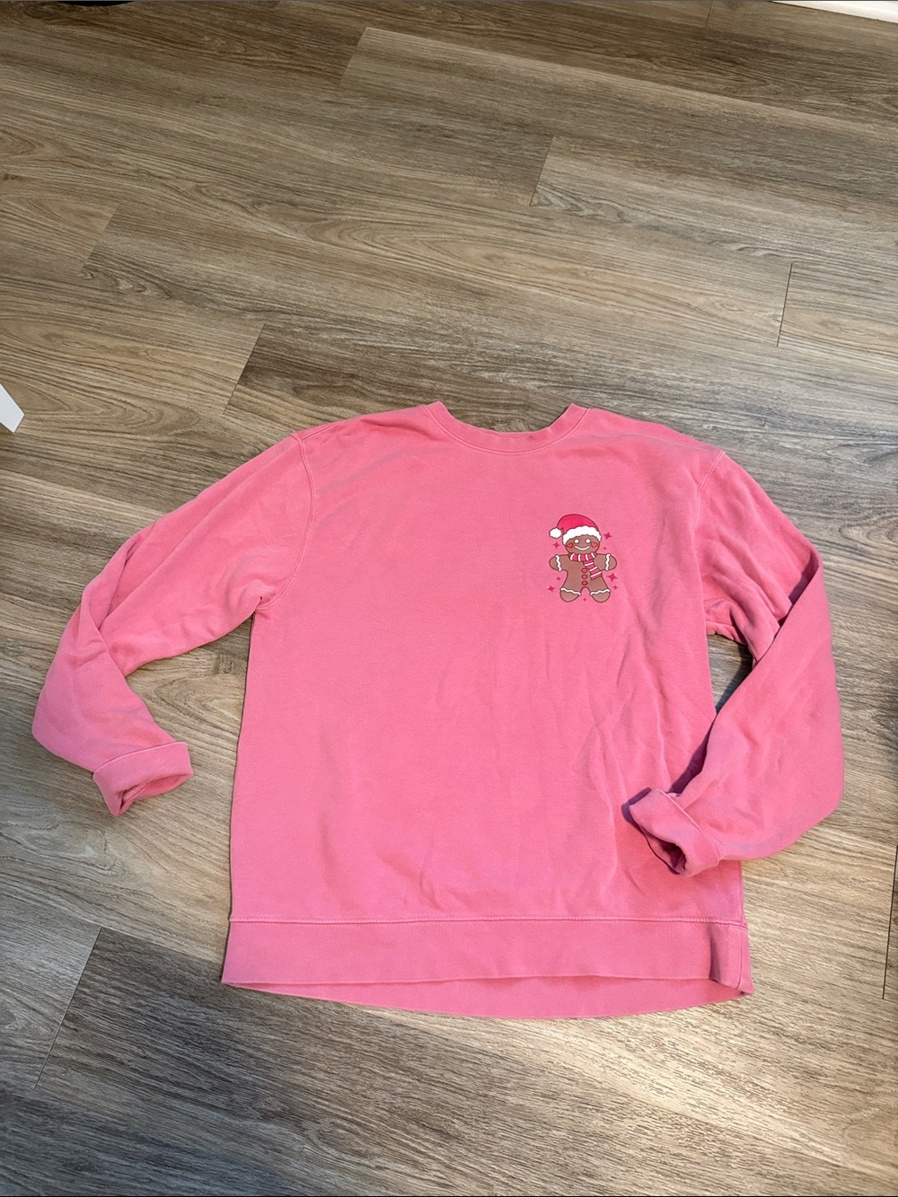 Women's Pinkish Red Holiday Gingerbread Sweatshirt